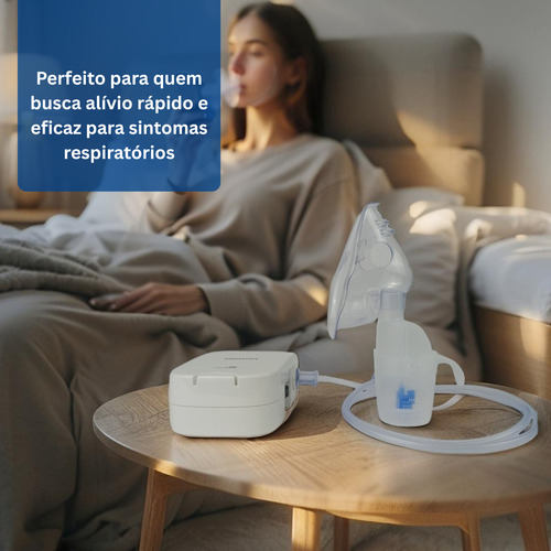 Nebulizador Silenciso Omron Elite Ne-c803 Eficácia Conforto Branco