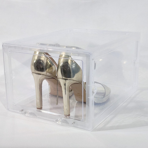 Imagen 2 de 10 de Cajas Organizadores Zapatos Acrilico Con Iman 35x20x25cm