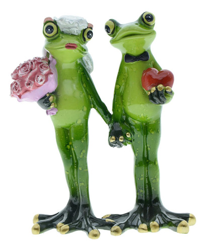 Boda Rana Jardín Estatua Resina Figuritas Porche Patio Cama