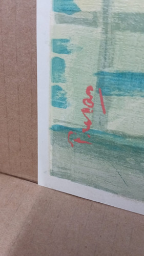 Serigrafia Leopoldo Presas Jarrón Con Flores (Usado)