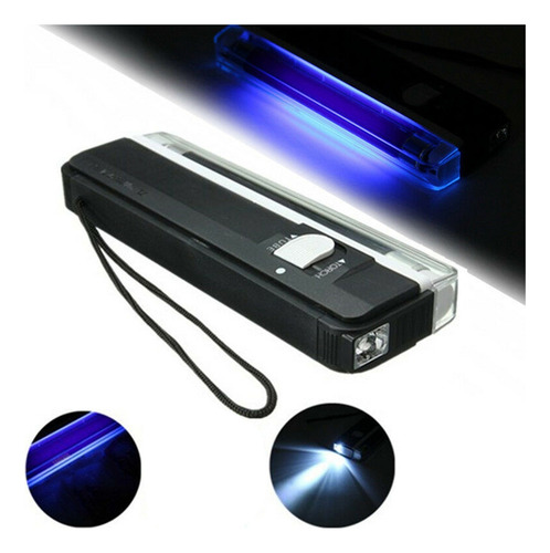 Lámpara Ultravioleta Portátil De Luz Negra Uv Con Linterna P