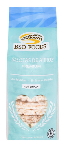 Kit 6 Bolsas Galletas De Arroz Con Linaza Libre De Gluten