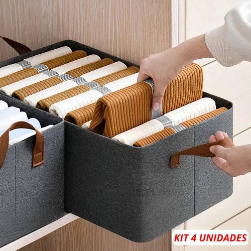 Cesta Plegable Multiusos, Organizador De Armario, Kit 2