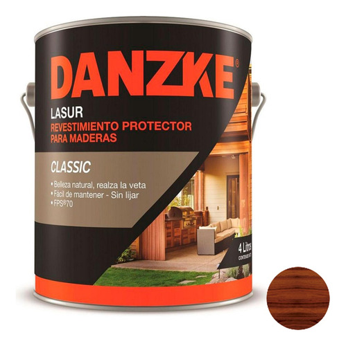 Protector Para Madera Danzke Lasur Petrilac 1 Litro