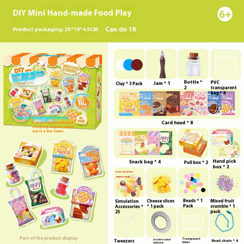 Kit De Comida De Arcilla En Miniatura Kit De Mini Alimentos