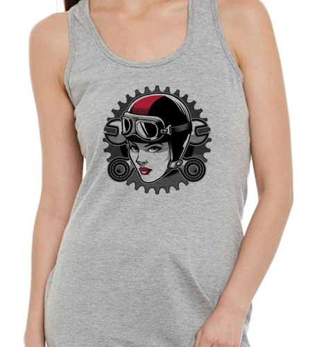 Musculosa Mujer Herramientas Casco Anteojos