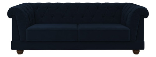 Sofa 3 Lugares 220 Cm Ponteio Veludo Sl 948 Moll