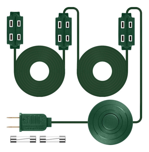 Cable De Extensión Verde De 15 Pies Para Árbol De Navidad 9