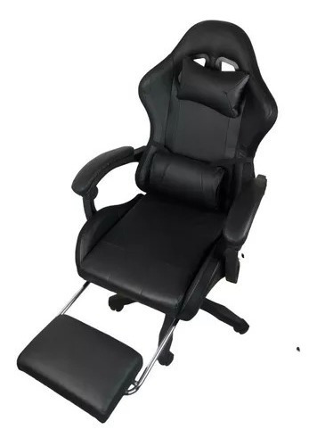 Imagen 2 de 6 de Silla Reclinable Giratoria Ergonómica Rgb Descansapies Gamer