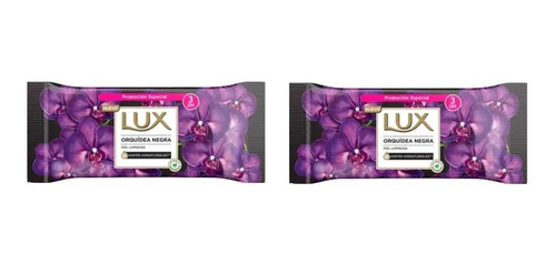 Pack X 2u Jabón Orquídeas Negras En Barra Lux 3x125g