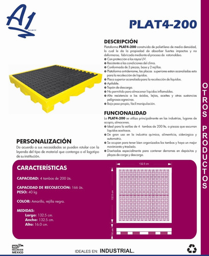 Plataforma Antiderrame, A1, Plat4-200