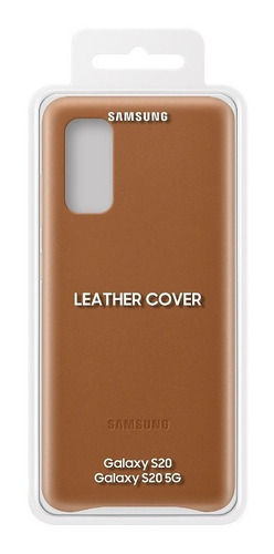 Case Samsung Leather Cover Para Galaxy S20 Normal Marrón