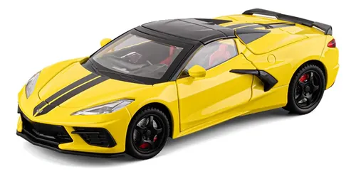 Chevrolet Corvette C8 Liga Modelo Amarelo Brinquedo