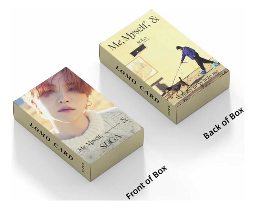 55 Photocards Bts - Edición Me, Myself & Suga