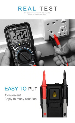 Mestek Dm90 Multitester Digital De Rango Automático Test