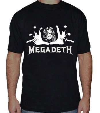 Megadeth Mustaine Remera Estampada Con Vinilo Inalterable