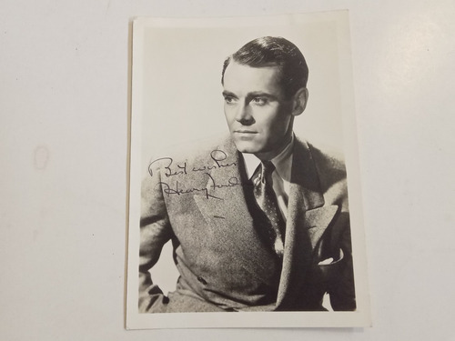 Foto  Postal Autografiada: Henry Fonda