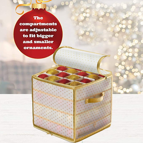 Bn Caja De Almacenamiento Ornament Para Guardar 64 Bolas,