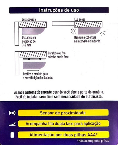 Luminária Luz Interna Automática Para Móveis