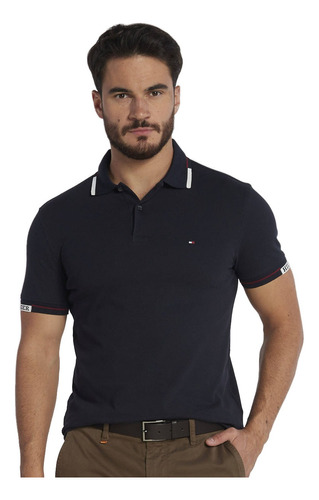 Camisa Polo Tommy Hilfiger Cuff Slim Fit Original