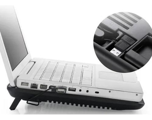 Base Notebook Ergonomica Refrigeração 15,6 Cooler M19 Usb Unica Azul
