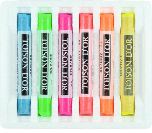 Imagen 3 de 4 de Tiza Pastel Koh-i-noor Toison D'or 8570 Celeste Fluo Unidad