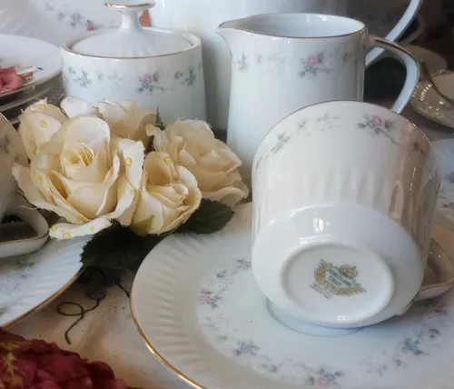 Antigua Vajilla Porcelana Tsuji 22 Pzas Impecables N597 (Usado)