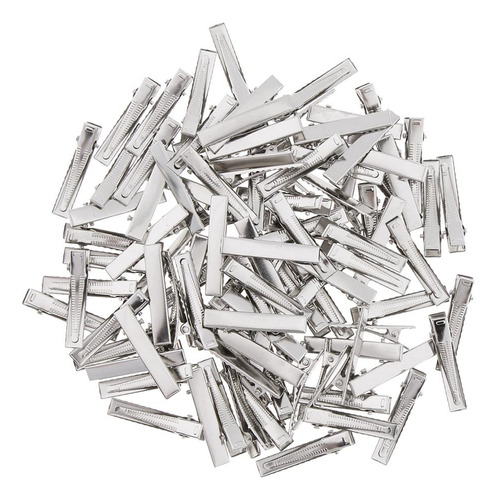 4 Pieza De 50 Pinzas Para El Cabellero De Metal De Plateado,
