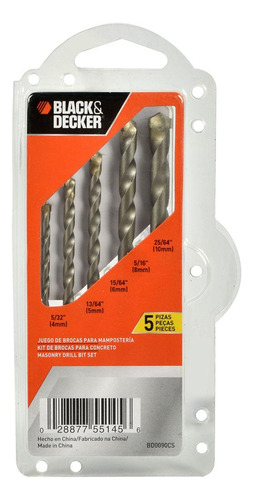 Kit De Brocas Para Concreto 5 Piezas