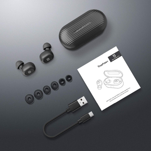 Auricular in-ear inalámbrico Soundpeats Truefree+ black con luz LED