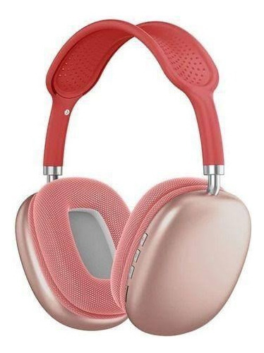 Headphone S/fio Bluetooth C/microfone Max P9 Air Premium Cor Rosa