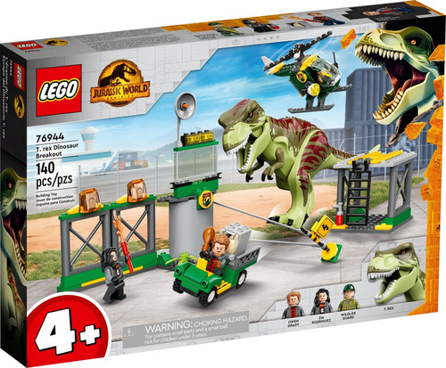 Lego Jurassic: Fuga De Dinosaurio Tiranosaurio Rex - 140 Pcs