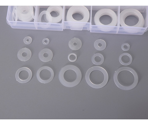 Imagen 9 de 12 de 250 Pedazos Arandelas De Nylon Planas Transparentes De