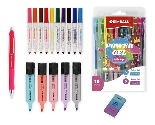 Kit Lettering: Maxi Marcadores, Roller, Resal Pastel Simball