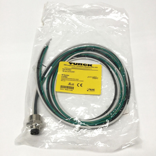 Turck Bsf 34-1.5/14.5/npt Powerfast Receptacle M16 3 Ccs
