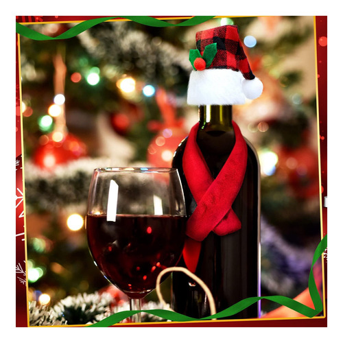 24 Piezas Botella De Vinos De Navidad Conjunto De Botella De