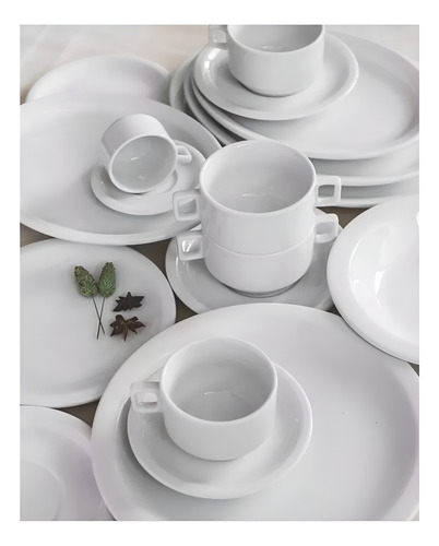 X12 Plato Playo 24 Cm Schmidt Porcelana Blanca A Angosta Color Blanco Ala Angosta