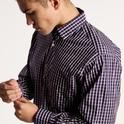 Camisa Hombre Kevingston Pond Escocesa Azul-blanco