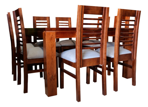 Comedor 8 Sillas Cuadrado Con Vidrio / Muebles Chile