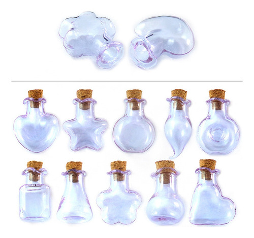 Rx Frascos De Botella De Vidrio Transparente Vacíos Pequeños
