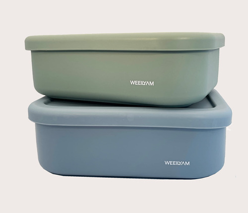 Weeilyam, Caja Bento De Silicona Verde Oliva Con 1 Comparti