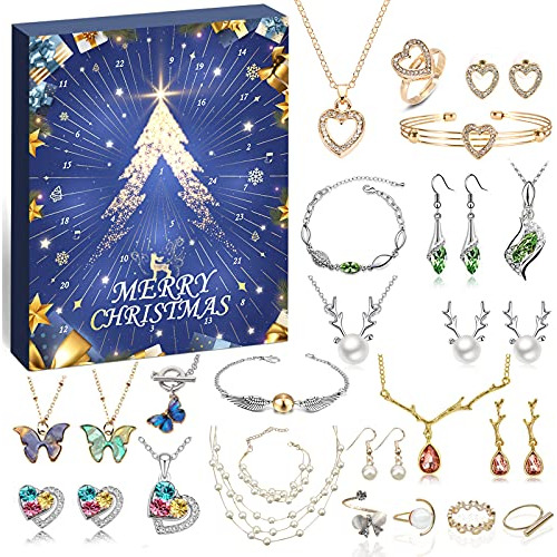 Women's Jewelry Advent Calendar Christmas,   Bracelet N...