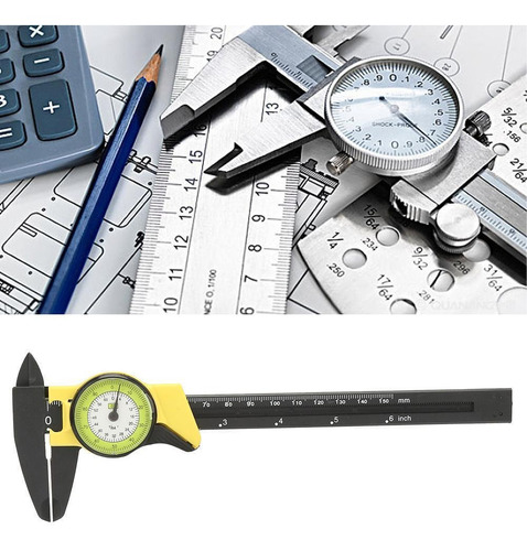 0-150 Mm Dial De Plástico Vernier Caliper Regla Calibre Cali