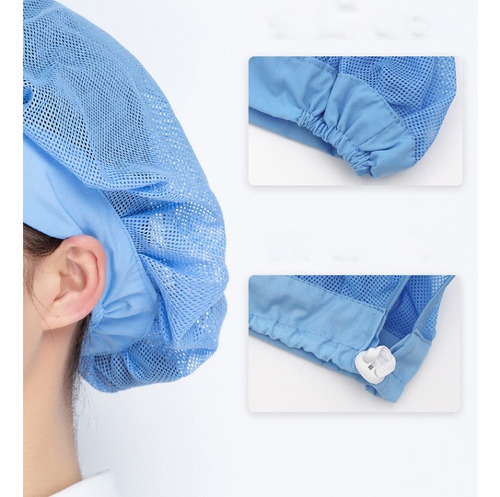 10 Pzs Gorro Cofia Para Chef Cocinero Estilo Turbante Unisex Negro 10pcs