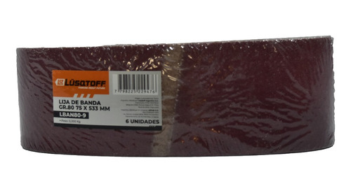 Imagen 3 de 7 de Lijas De Banda Madera 75 X 533mm Grano 80 Pack 6 Unidades