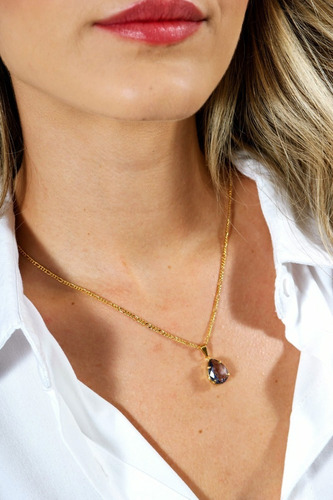 Imagem 6 de 7 de Conjunto Colar Brinco Feminino Semi Jóias Luxo C/garantia