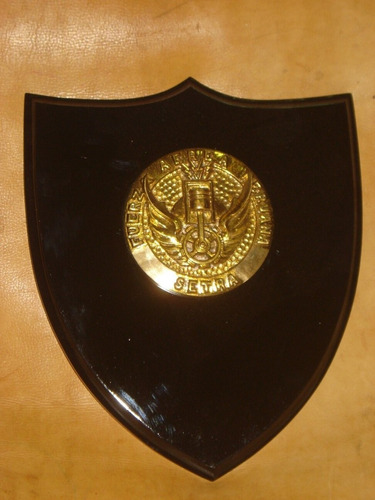 Vint_retro Placa De Bronce Escudo Setra Fuerza Aerea