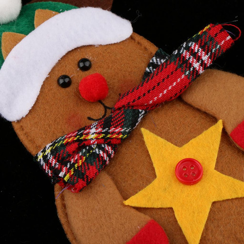 4pcs Vajilla De Navidad Cubiertos Bolsa Titular Decoración