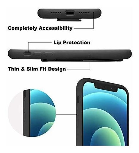 Estuche Para iPhone 12 Pro 6.1 Telefono Silicona Liquida 7m