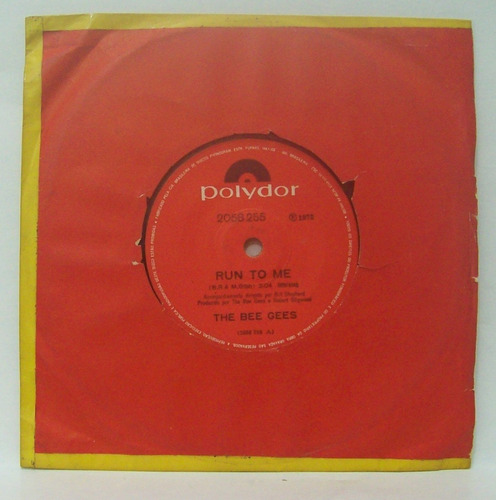 Compacto Vinil Bee Gees - Run To Me - 1972 - Polydor